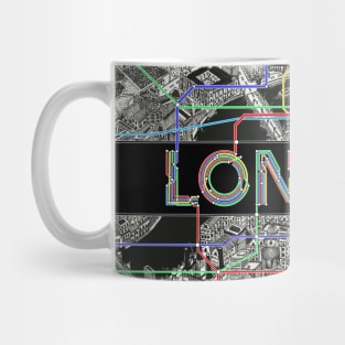 London text sign underground lines Mug